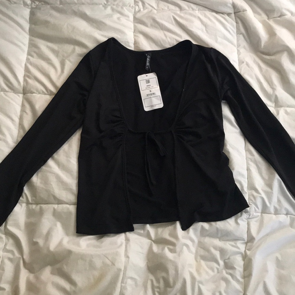 Open tie front top